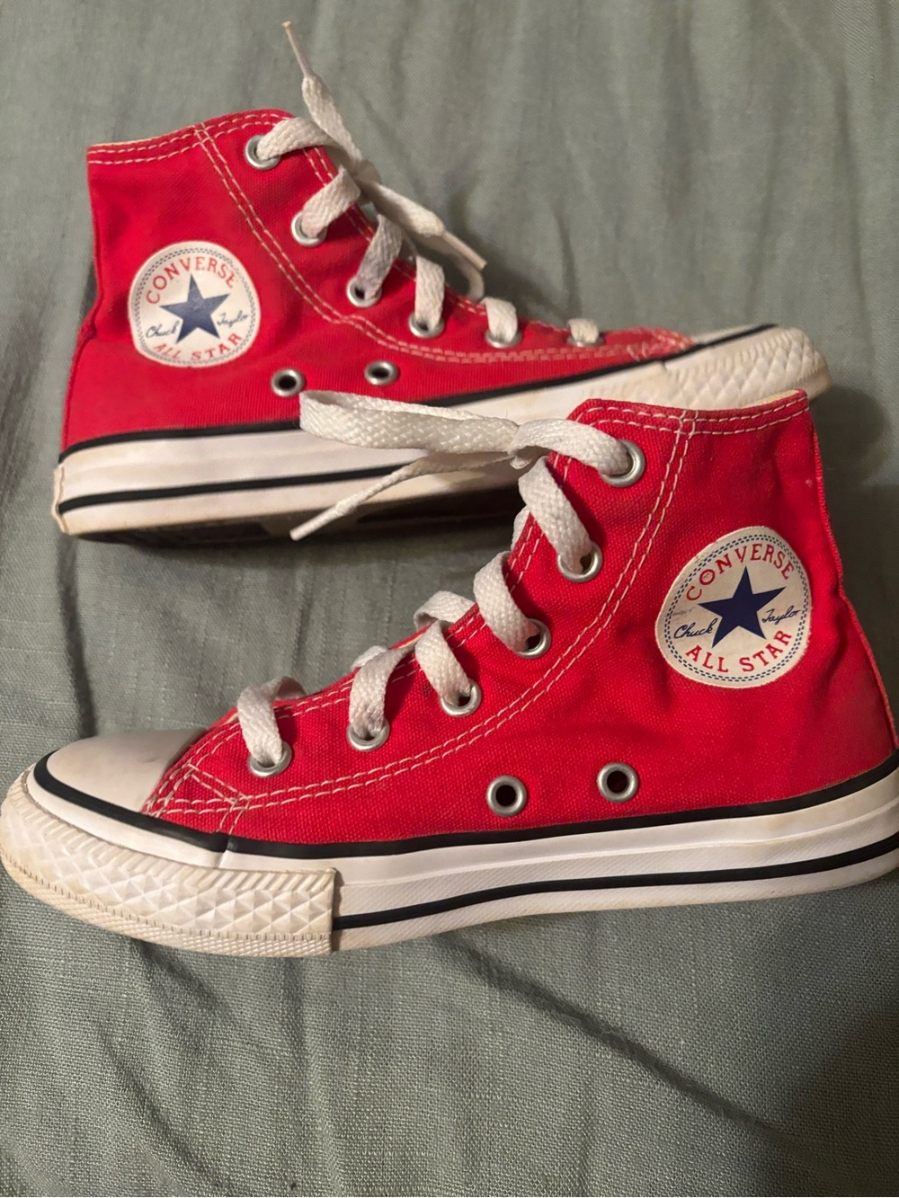 Converse Chuck Taylor All Star High Top Sneakers - Red youth size 13